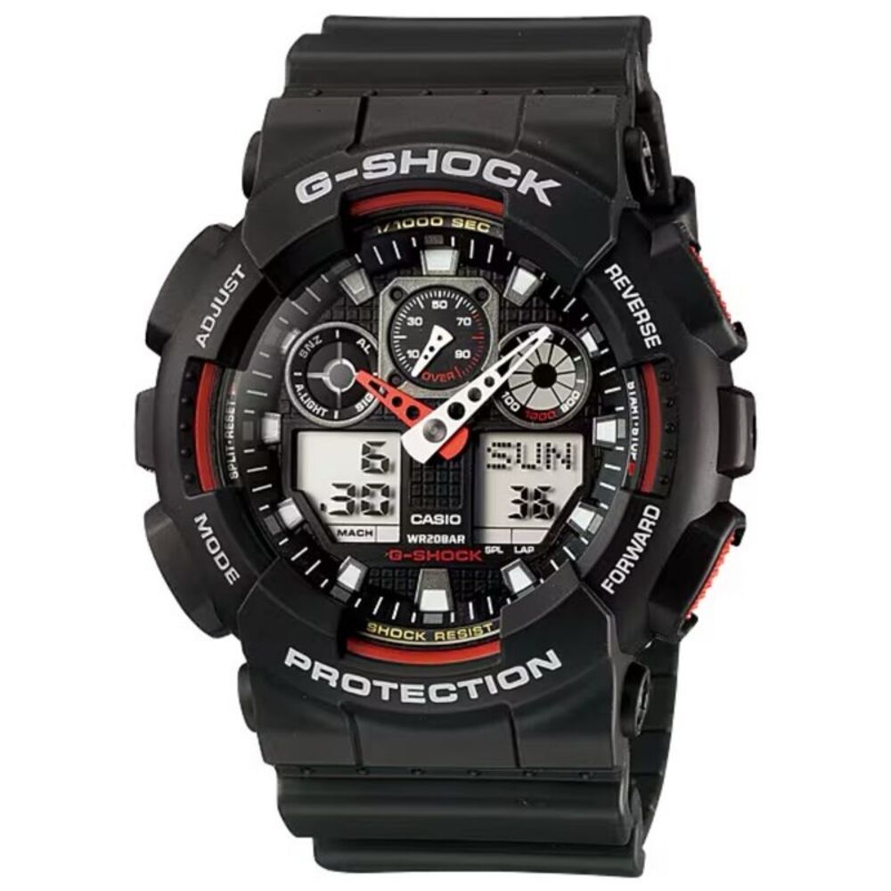G-Shock High Performance Analog Shock Resistant Digital Watch - GA-100-1A4CR